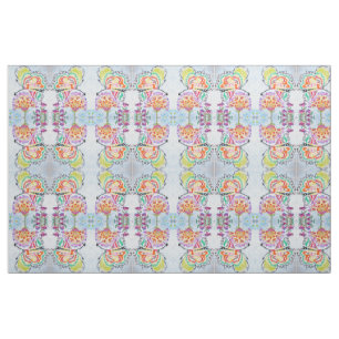 Floral Butterfly Kaleidoscope Fabric