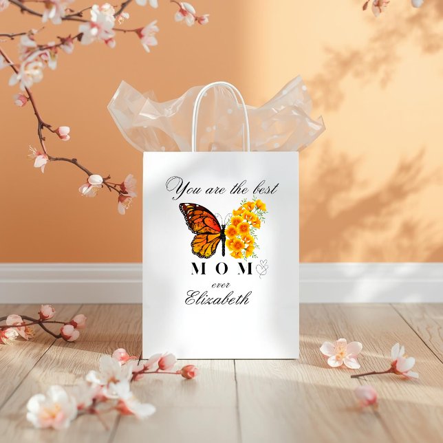 Floral Butterfly Personalized Gift Bag (Creator Uploaded)