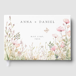 Floral Butterfly Wedding Guest Book