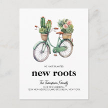 Floral Cactus Cacti Bicycle New Roots Moving