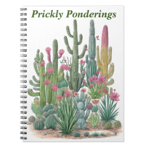 Floral Cactus  Notebook