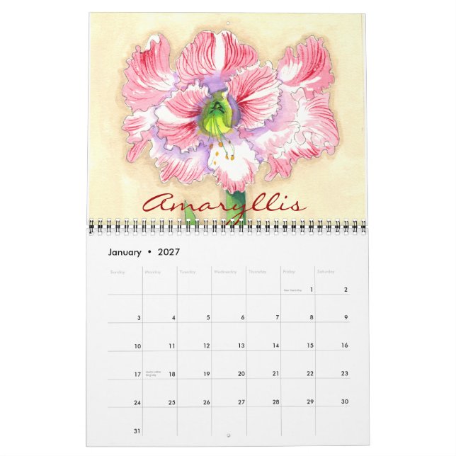 Floral calendar (Jan 2027)
