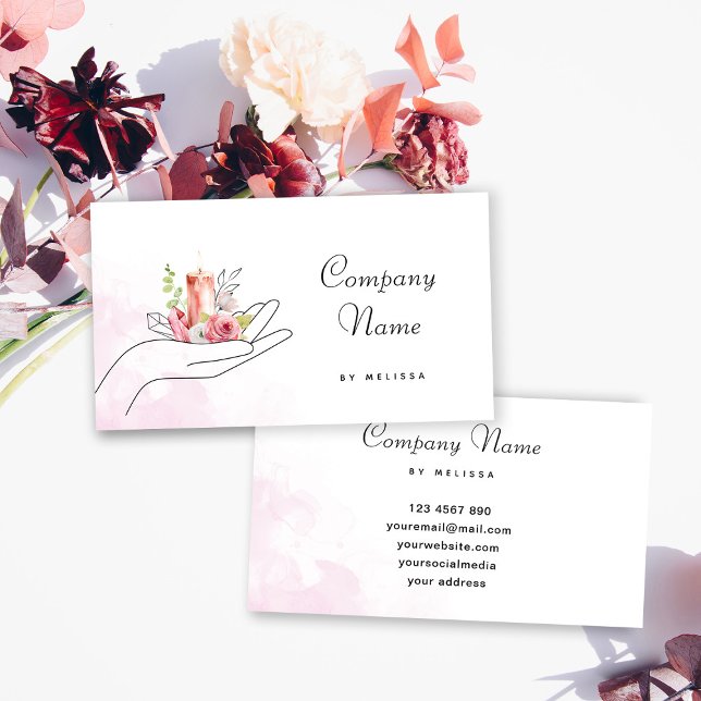 Floral Candle  Business Card (Creator Uploaded)