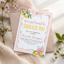 Floral Can't Wait To Squeeze Lemon Baby Shower