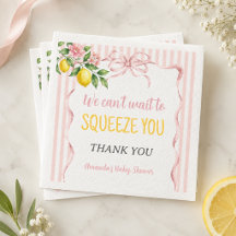 Floral Can't Wait To Squeeze Lemon Baby Shower