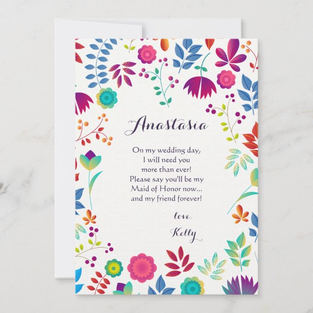 Floral Canvas Card (Front)