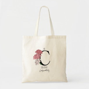 Floral Carbon Element Tote Bag