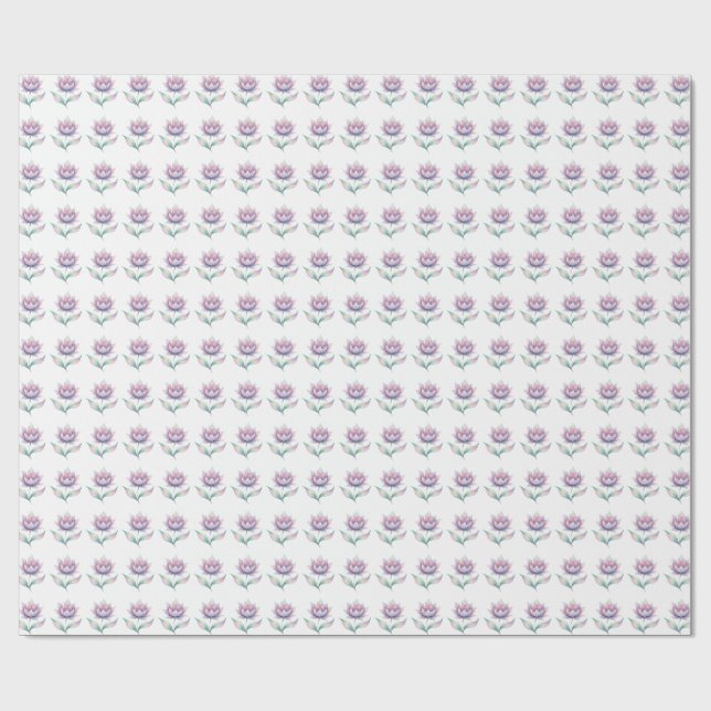 Floral caress of peace wrapping paper (Flat)