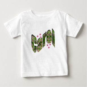Floral Carol Name, Baby T-Shirt
