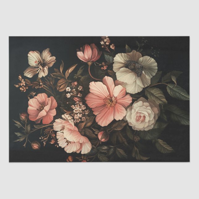 Floral Cascade Decoupage Tissue Paper (Front)