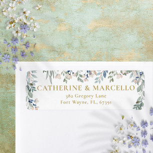 Floral Cascade Gold Mariage Adresse de retour