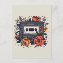Floral Cassette Tape