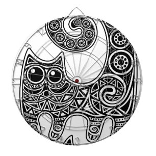 Floral Cat Dartboard