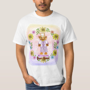 Floral Cat Groom T-Shirt