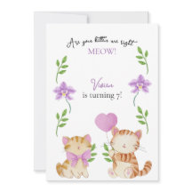 Floral Cat Kids Birthday Party