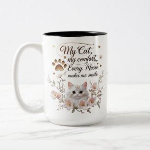 Floral Cat Mom Mug – Every Meow Makes Me Smile