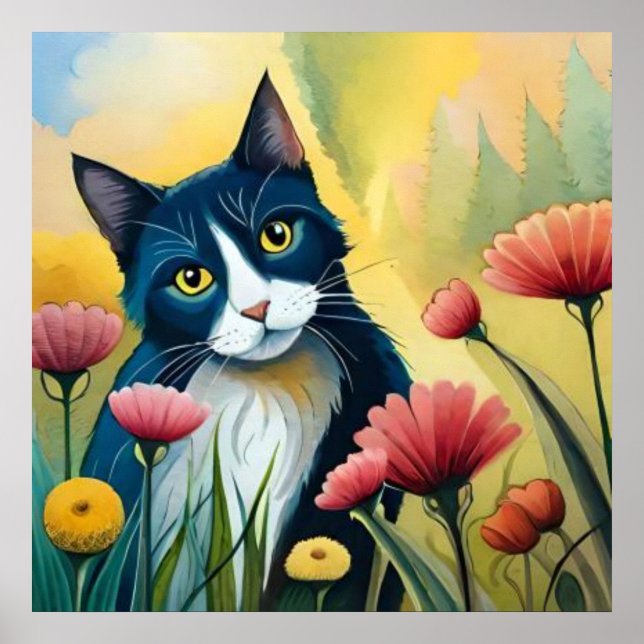 FLoral cat  Poster (Front)
