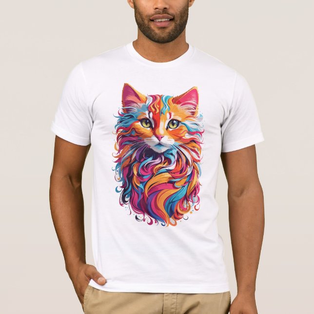 Floral Cat T-Shirt (Front)