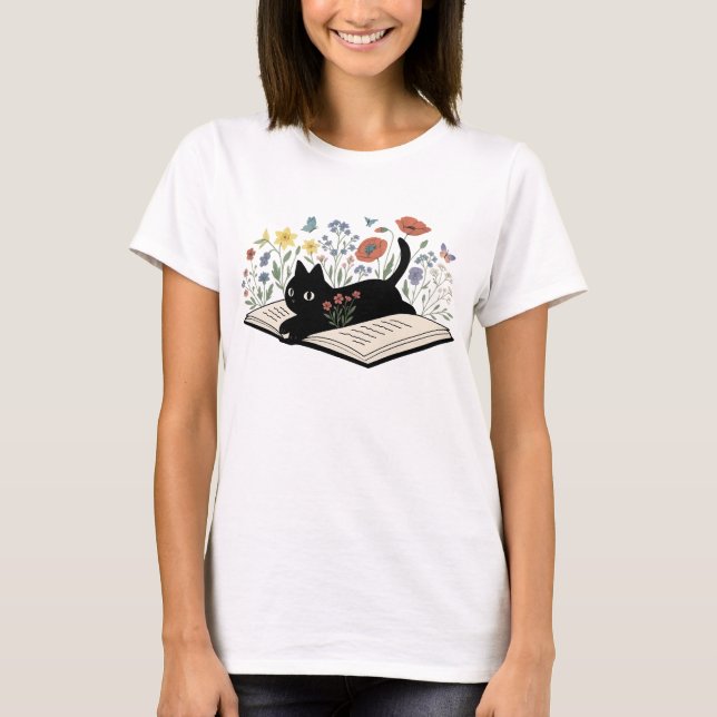 Floral Cat T-Shirt (Front)
