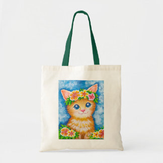 Floral Cat★ Tote Bag