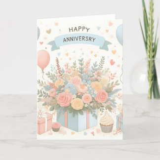 Floral Celebration Anniversary Card