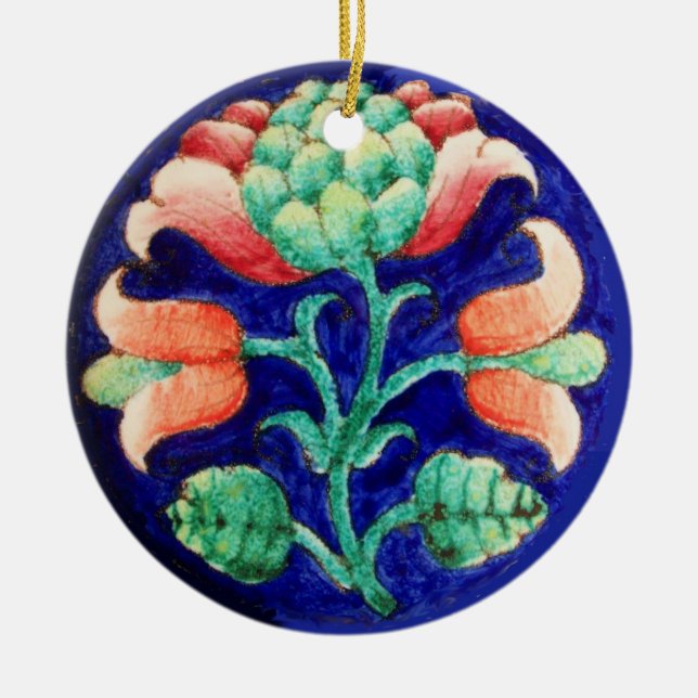 FLORAL CERAMIC ORNAMENT (Front)