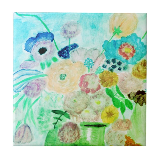 Floral Ceramic Tile (Front)