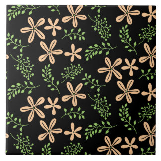 Floral  ceramic tile