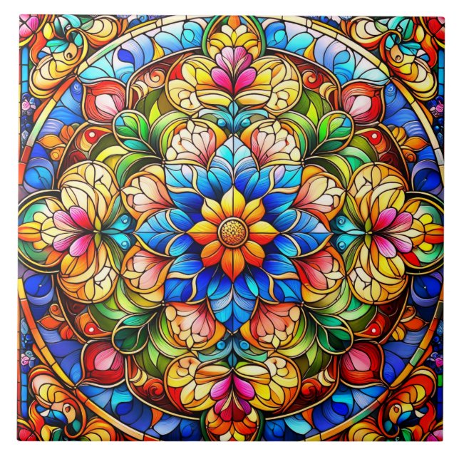 Floral Ceramic Tile (Front)