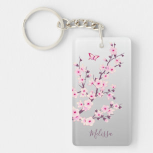 Floral Cerise Blossoms rose Grey Ajouter un nom