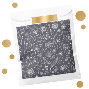 Floral Chalkboard Favour Bag