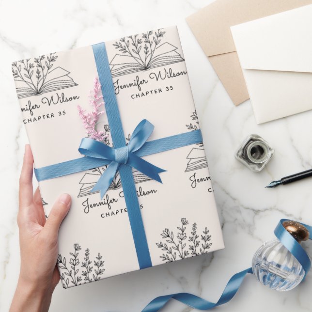 Floral Chapter Age Custom Gift Wrap Paper for Her (Gifting)