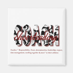 floral cheer coach magnet