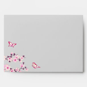Floral Cherry Blossom Baby Shower Envelopes
