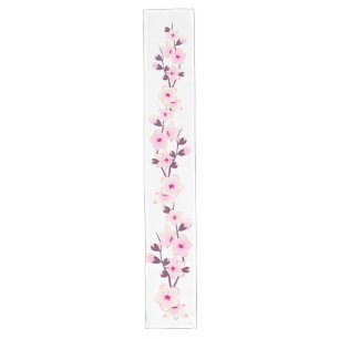 Floral Cherry Blossoms Long Table Runner