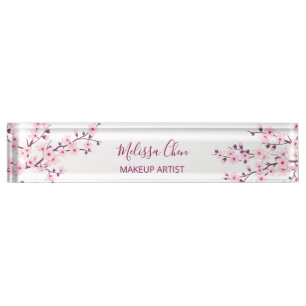 Floral Cherry Blossoms Nameplate