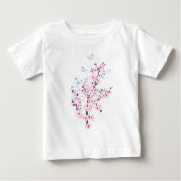 Floral Cherry Blossoms Pink White