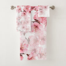 Floral Cherry Blossoms Pink White