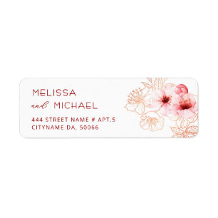 Floral Cherry Blossoms Pink White Wedding