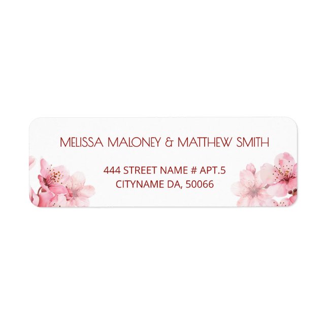 Floral Cherry Blossoms Pink White |  Wedding (Devant)