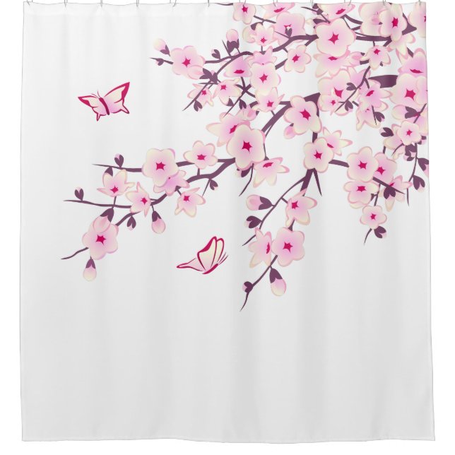 Floral Cherry Blossoms White Pink (Front)