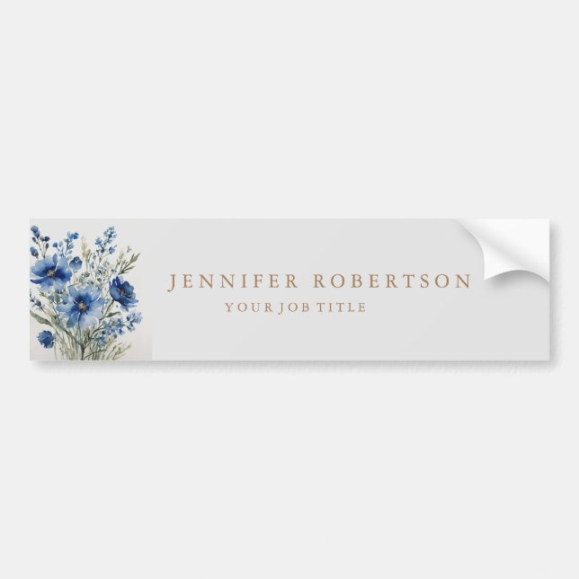 Floral Chic Classical Personalized Customized Bumper Sticker (Front)