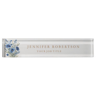 Floral Chic Classical Personalized Customized Nameplate