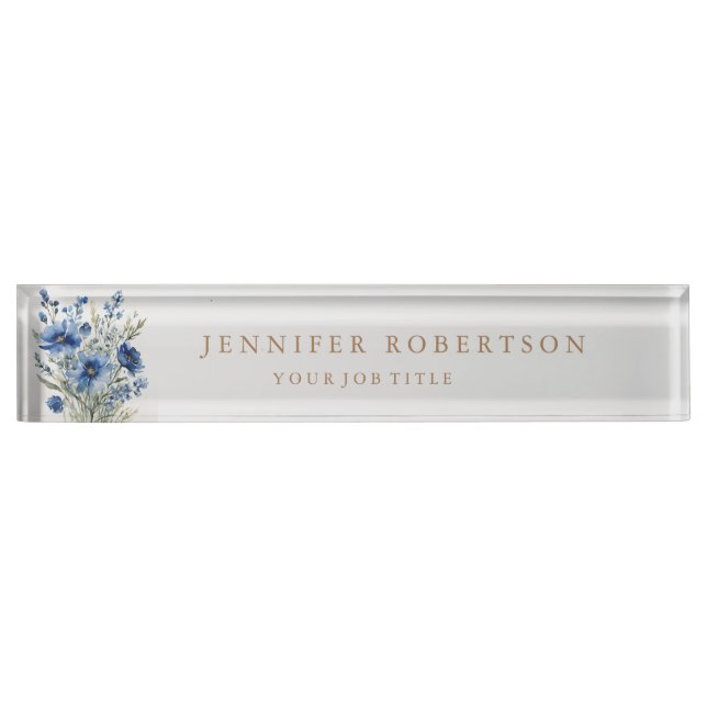 Floral Chic Classical Personalized Customized Nameplate (Front)