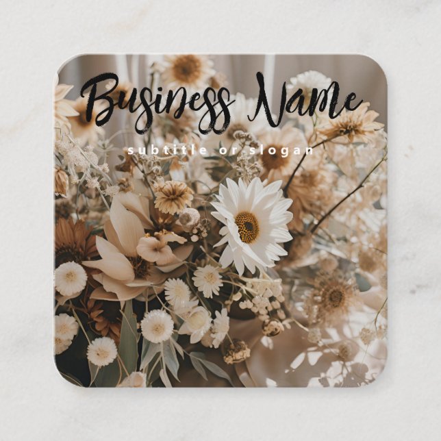 Floral chic | Esthétique | Boho | Carte de visite (Devant)