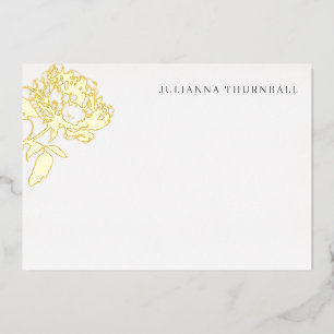 Floral Chic Peony Luxe Personal Stationery 