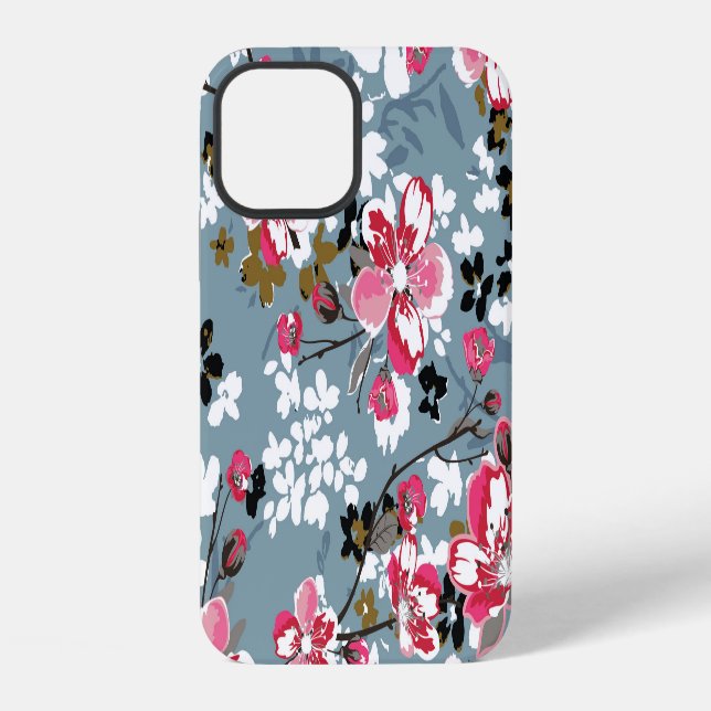 Floral Chic: Small Blossom Backgrounds iPhone Case (Back)
