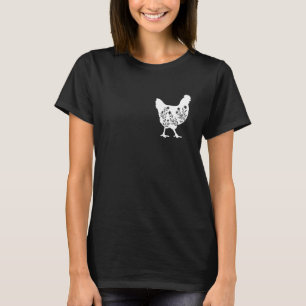 Floral Chicken Farm Girl Farming Life Women's Chic T-Shirt