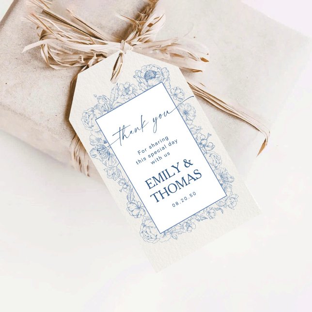 Floral Chinoiserie Wedding Gift Tags (Creator Uploaded)