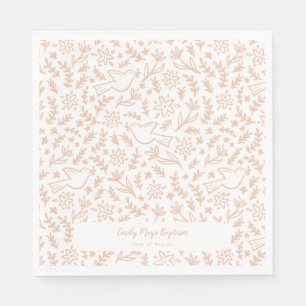 Floral & Christian Symbols Costum Luncheon Napkins